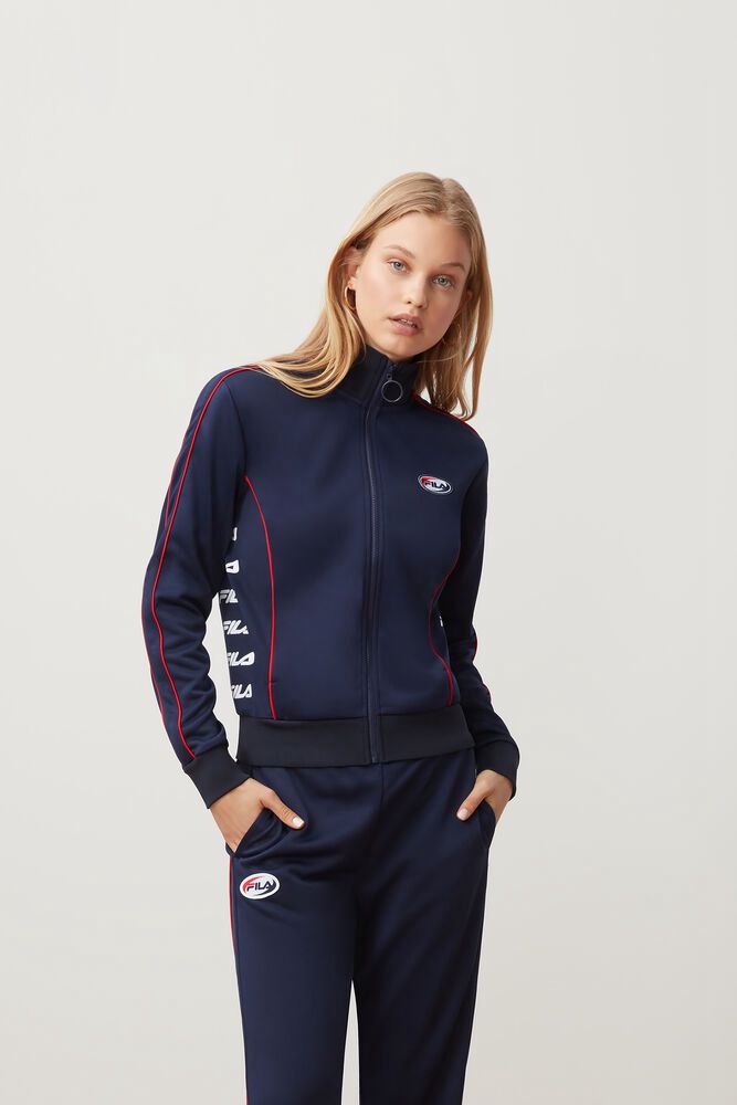 Fila Jacket Womens Navy - Fernanda Track - Philippines 7534810-JH